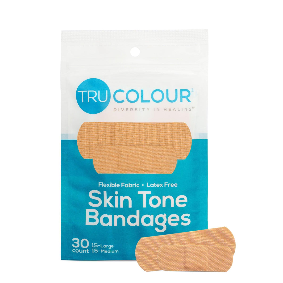 Tru-Colour Skin Tone Bandages Variety 4 Bag (120-Count