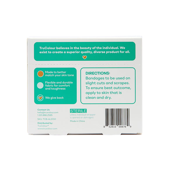 TruColour Skin Tone Bandages: 100ct (Aqua Box)