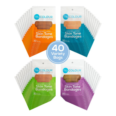 Tru-Colour Skin Tone Spot Bandages: Olive Single Bag (50-Count