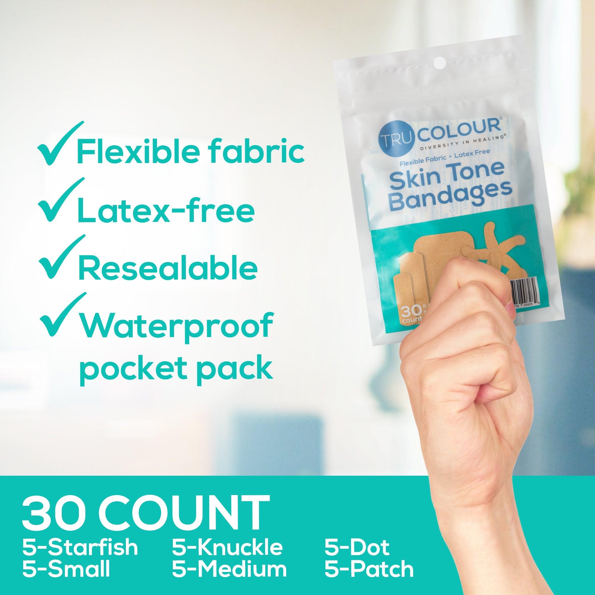 TruColour Skin Tone Assorted Bandages: Beige Single Bag