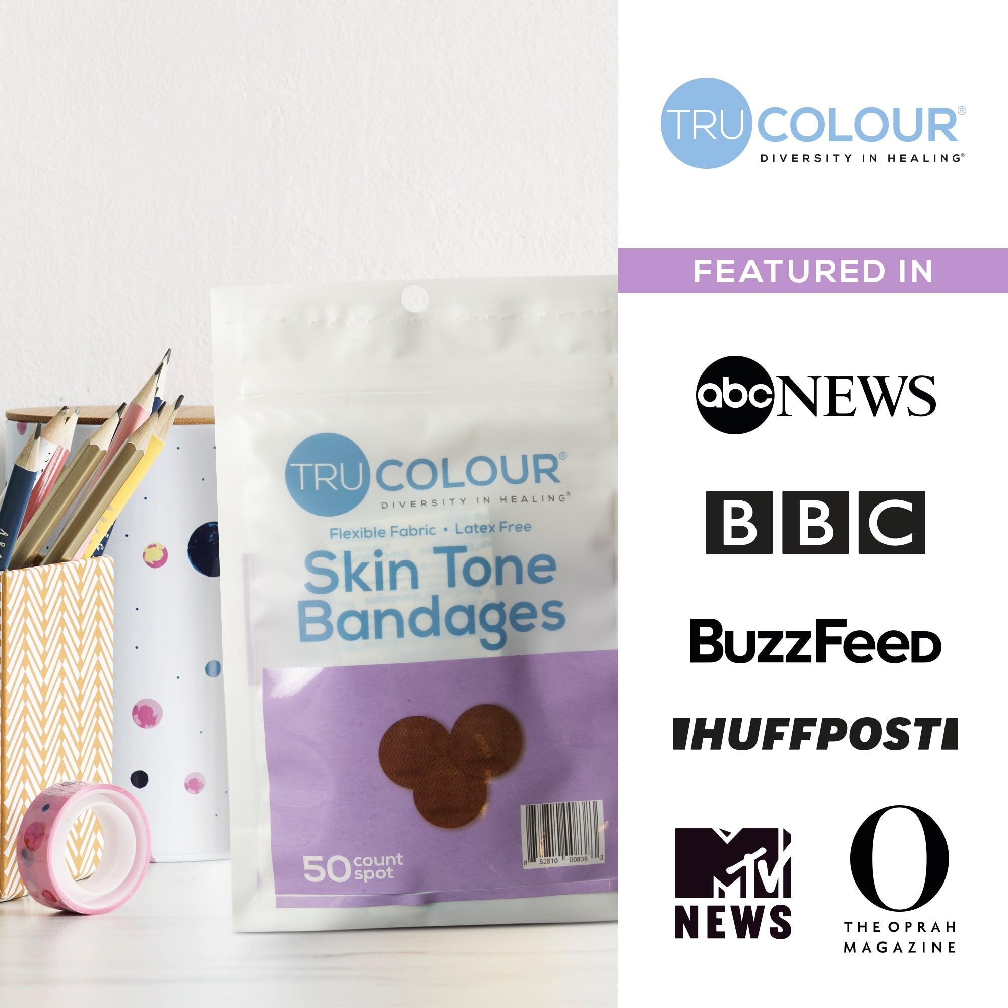Tru-Colour Skin Tone Spot Bandages: Olive Single Bag (50-Count