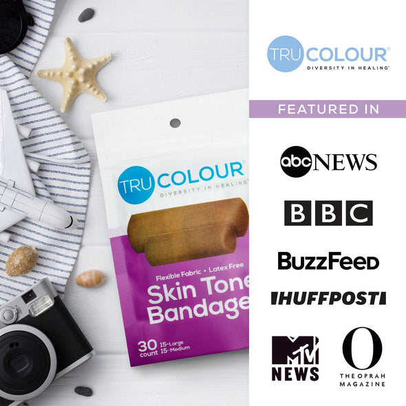 Tru-Colour Skin Tone Bandages: Dark Brown (Purple Bag) - Tru-Colour Bandages