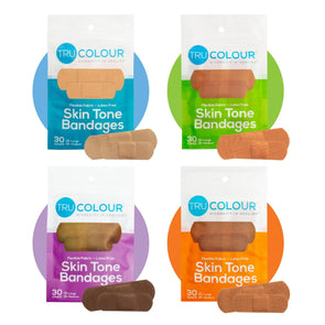 Tru-Colour Skin Tone Bandages Variety 4 Bag (120-Count) - Tru-Colour Bandages