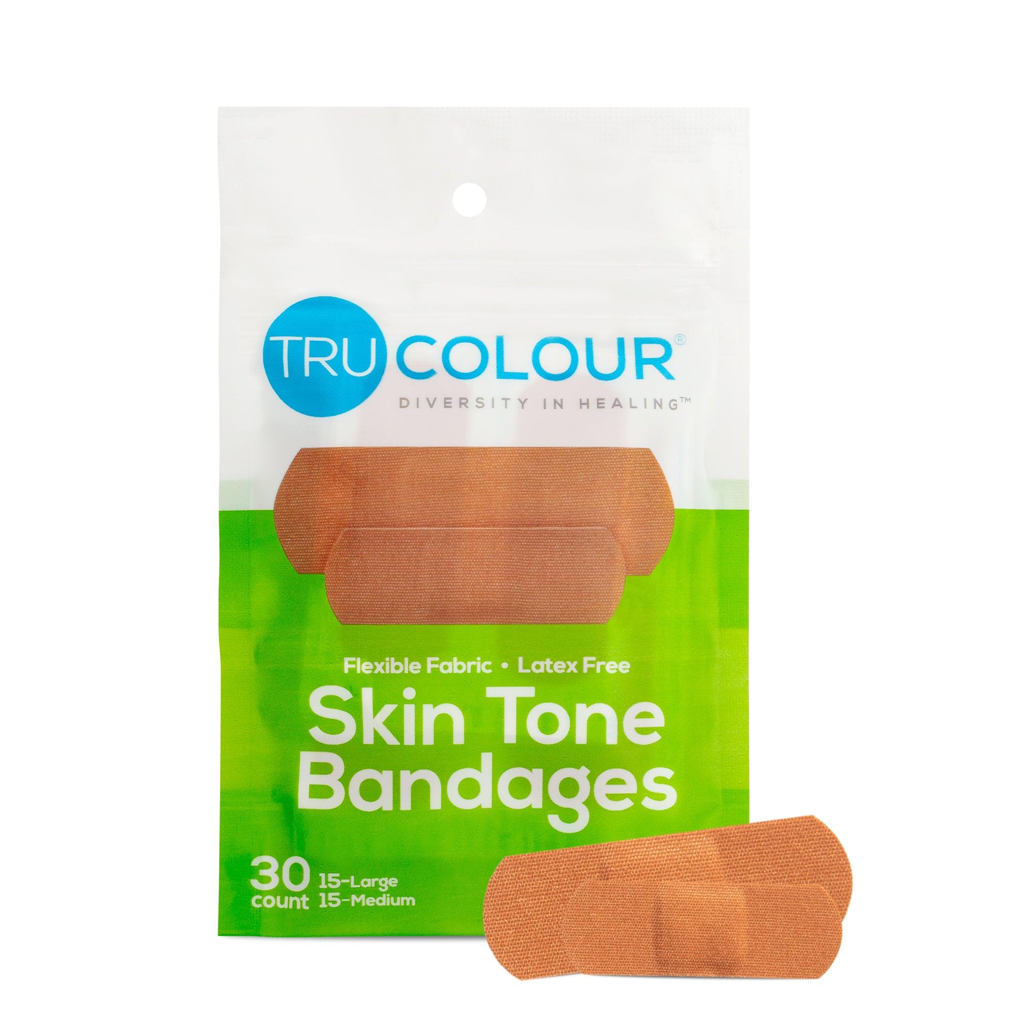 Tru-Colour Skin Tone Bandages Variety 4 Bag Pack (120 Count)